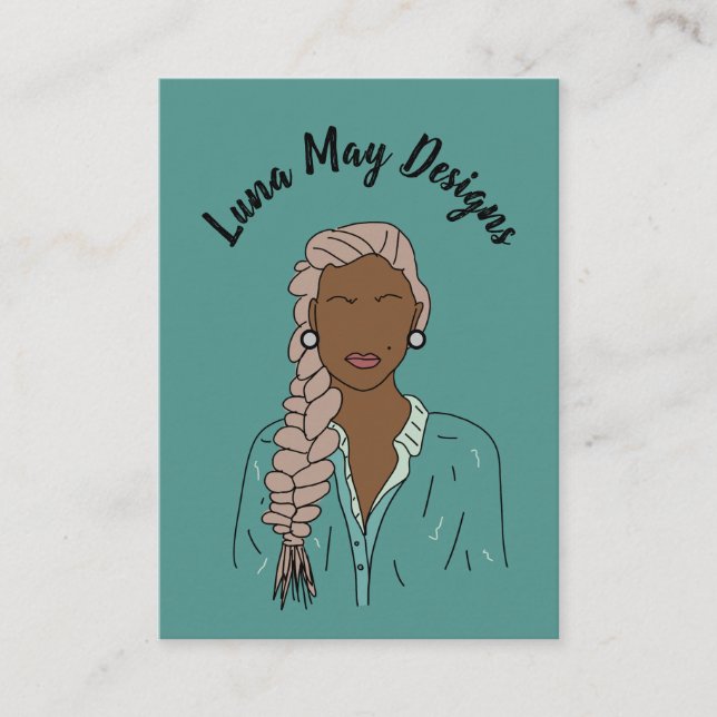 Modern Boss Woman Juwelier Display Business Card Visitenkarte (Vorderseite)