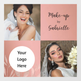 Modern Botanical Dusty Rose Boho Photo Script Fensteraufkleber