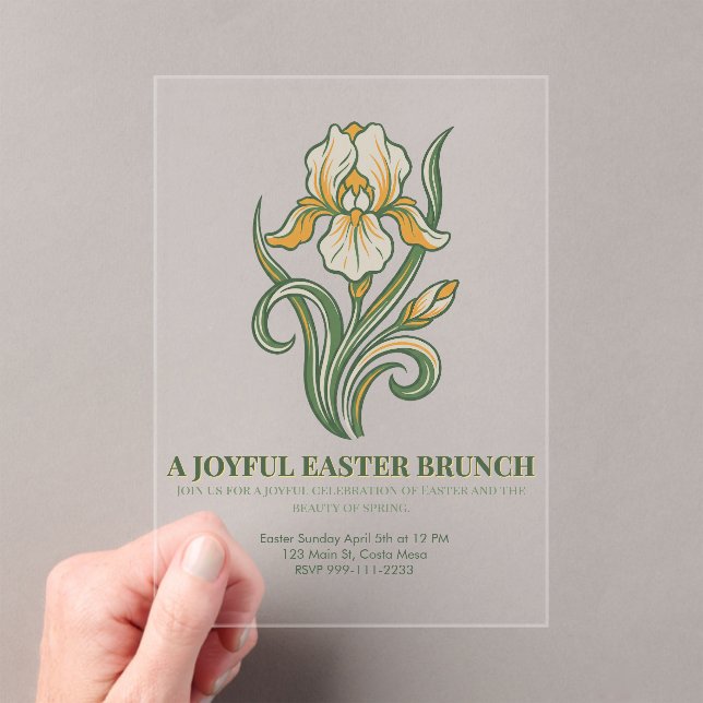 Modern Botanical Easter Blessings Acryleinladungen (Insitu (Handheld))