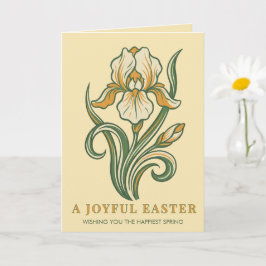 Modern Botanical Easter Blessings Karte