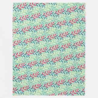 Modern Botanical Leaf Vines Seamless Pattern Art Fleecedecke
