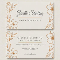 Modern Botanische Kupfer Taupe Name Typografie