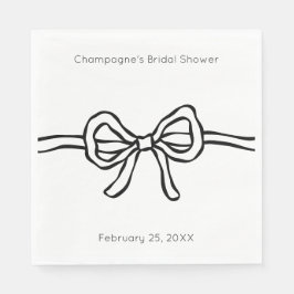 Modern Bow Brautparty Paper Napkin Serviette