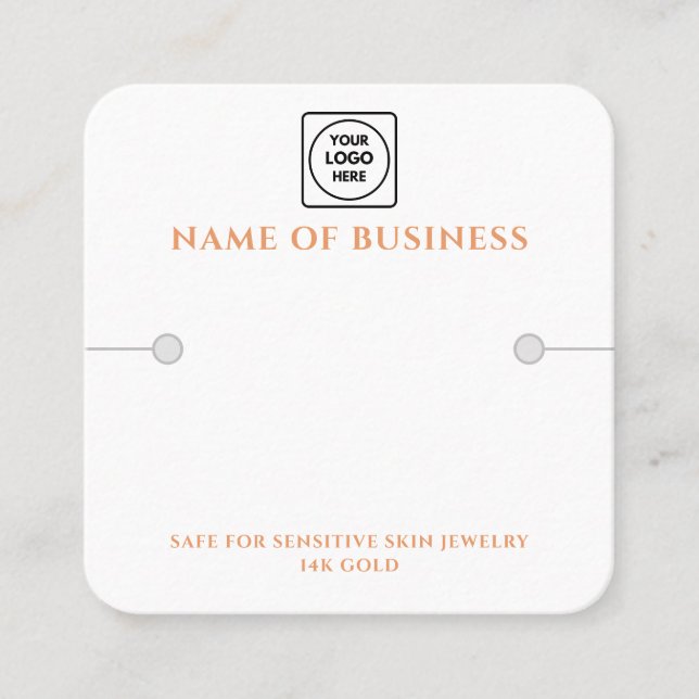 Modern Bracelet QR Logo display holder Quadratische Visitenkarte (Vorderseite)