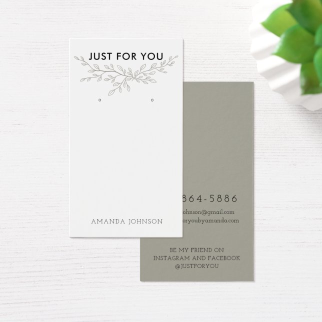 Modern Branch Earthy Earring Display Card (Schreibtisch)