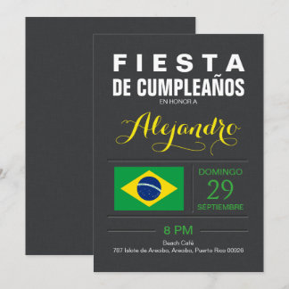 Modern: Brasil Party Einladung