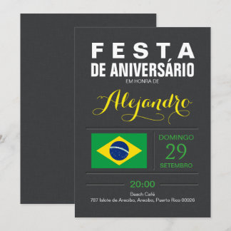 Modern: Brasil-Party Einladung
