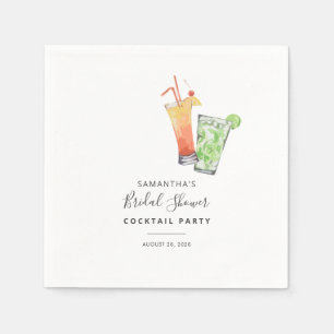 Modern Brautparty Cocktail Party Paper Serviette
