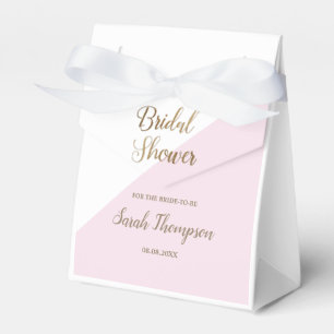 Modern Brautparty Pink Gold Script Bevorzugung Box Geschenkschachtel