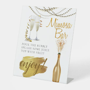 Modern Bridal Brunch Mimosa Bar Sockelschild