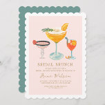 Modern Bridal Brunch Pinky Coctails Blush Bridal Einladung<br><div class="desc">Pink Bridal Brunch Coctails Rosa Brautparty</div>