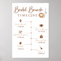 Modern Bridal Brunch Timeline Sign