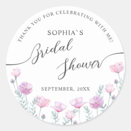 Modern Bride Shower Square Sticker 