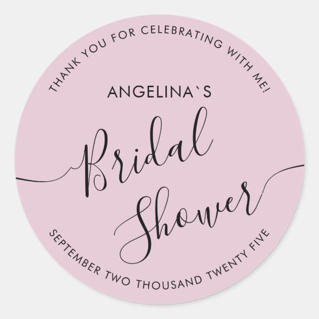 Modern Bride Shower Square Sticker  (Vorderseite)