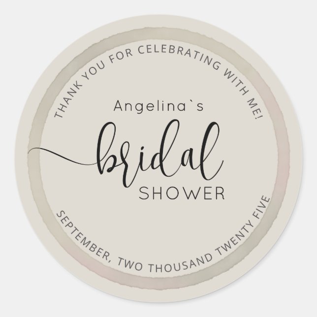 Modern Bride Shower Sticker  (Vorderseite)