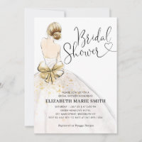 Modern Bride White Gold Wedding Gown Brautparty