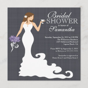 Modern Bride Wine Bridal Dusche Einladungen