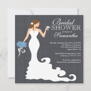 Modern Bride Wine Bridal Dusche Einladungen