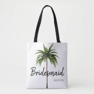 Modern Bridesmaid Beach Wedding Palm Tree Monogram
