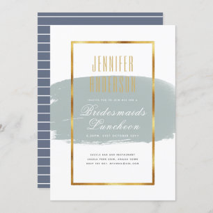 Modern Bridesmaier Luncheon Tea Brunch Einladung