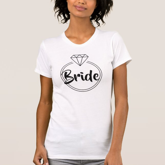 Modern Bridge Diamond Ring T-Shirt (Vorderseite)