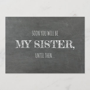 Modern Bridmaid / Trauzeugin Vorschlag Einladung