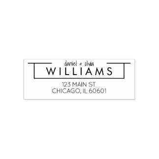 Modern | Briefmarke der benutzerdefinierten Adress Permastempel