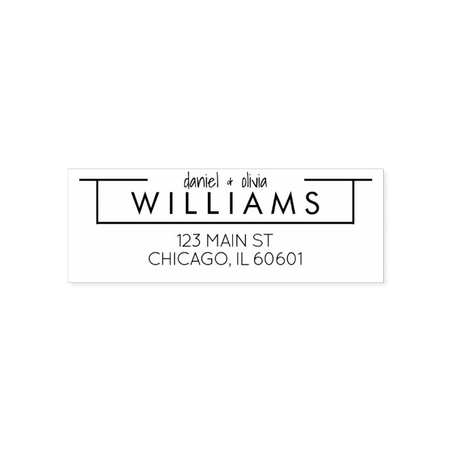 Modern | Briefmarke der benutzerdefinierten Adress Permastempel (Design)