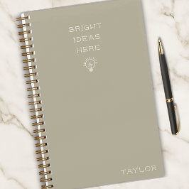 Modern Bright Ideas Personalized Name Stylish Notizbuch