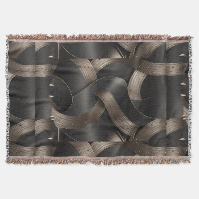 Modern Bronze Flow Luxury Masculine Accent Decke (Vorderseite)