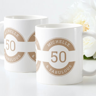 Modern Brown 50 und fabelhafte Geburtstagsfeier Na Kaffeetasse