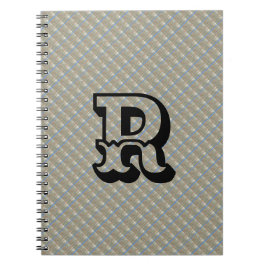 MODERN BROWN BLUE NIEDLICH Spiral Foto Notebook Notizblock