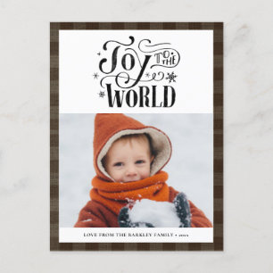 Modern Brown Buffalo Kariert Fun Script Simple Hol Postkarte