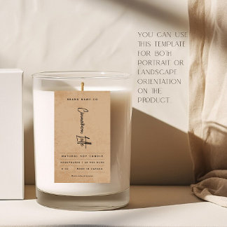 Modern Brown Coffee Rustikal Label Rechteckiger Aufkleber