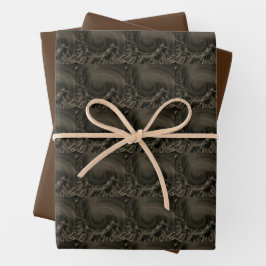 MODERN BROWN GESCHENKPAPIER SET