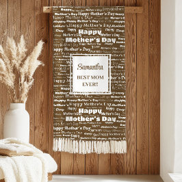 Modern Brown Lettering Mother’s Day Personalized Sherpadecke