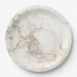 Modern Brown Marble Pappteller