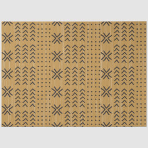 Modern Brown Mudcloth African Pattern Seidenpapier