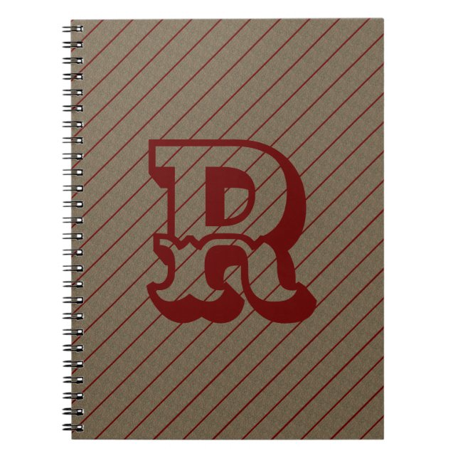 MODERN BROWN RED NIEDLICH Spiral Foto Notebook Notizblock (Vorderseite)