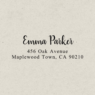 Modern Brush Handgeschriebenes Skript Einfach Permastempel