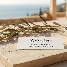 Modern Brush Handwritten Return Address Label