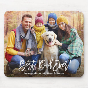 Modern Brush Script Bester Vater je Foto Mousepad
