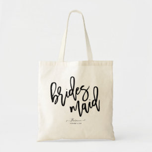 Modern Brush Script Bridesmaid Geschenk Tragetasche
