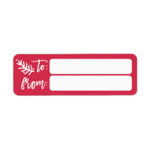 Modern Brush Script Bright Christmas Label bis hin