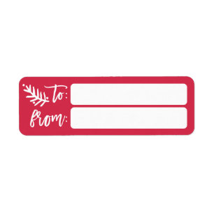 Modern Brush Script Bright Christmas Label bis hin