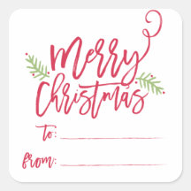 Modern Brush Script Bright Weihnachtsgeschenke Sti
