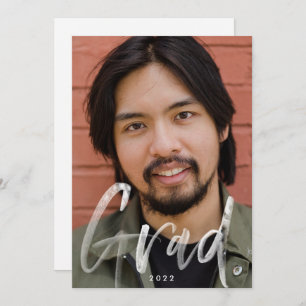 Modern Brush Script Foto Overlay 2022 Abschluss Ankündigung