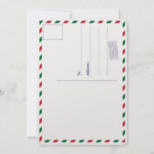 Modern Brush Script Frohe Weihnachten Foto Postcar
