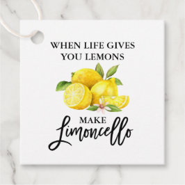 Modern Brush Script Lemons Limoncello Geschenkanhänger