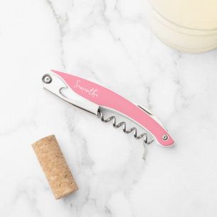Modern Brush Script Pink Bridesmaid Vorschlag Kellnermesser